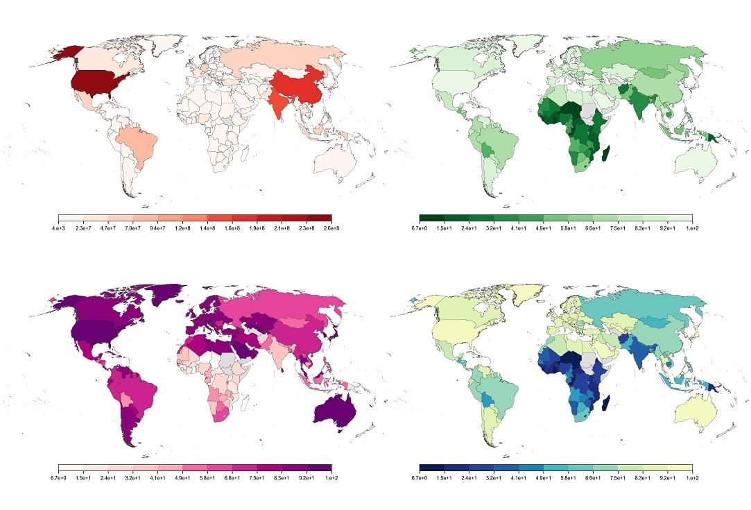 world map of waste