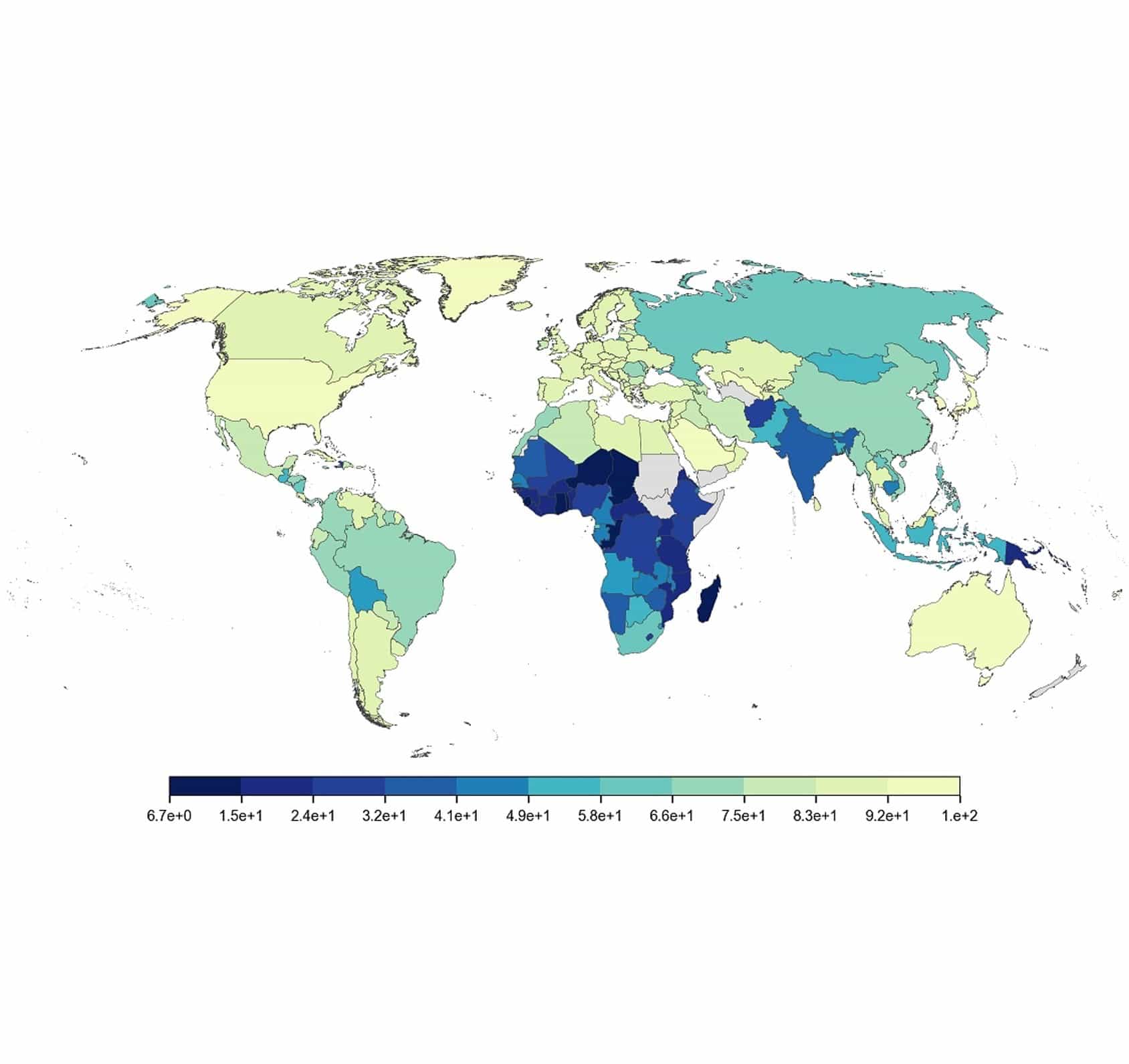 world map of waste